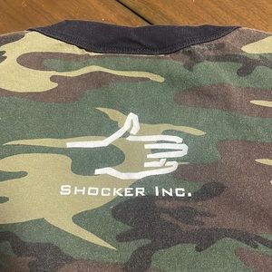 Vintage Shocker Inc Camo T-shirt.  Size L
